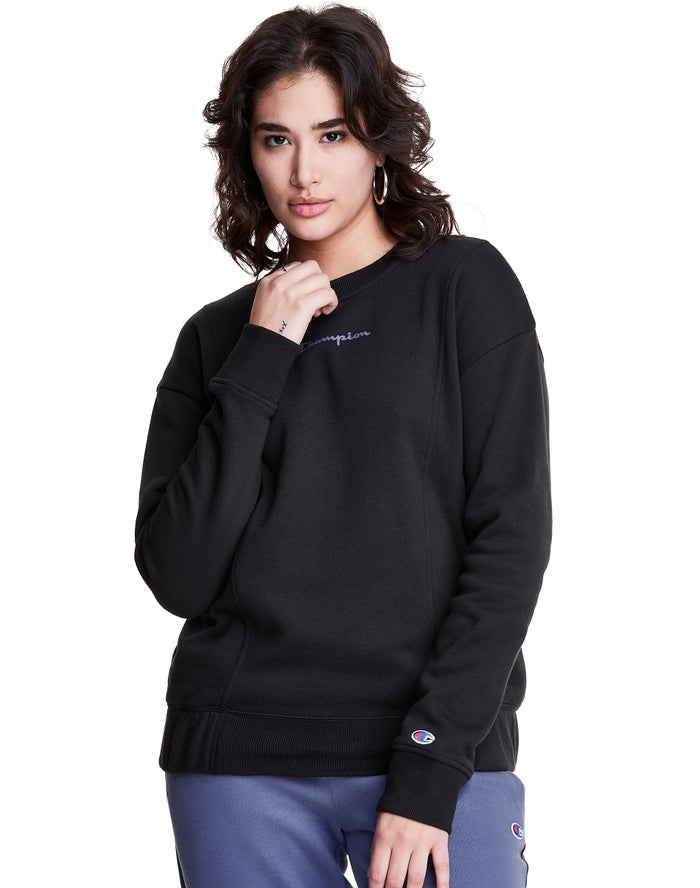 Sudadera Champion Mujer - Fleece Crew ( Negras ) 3850197-TA